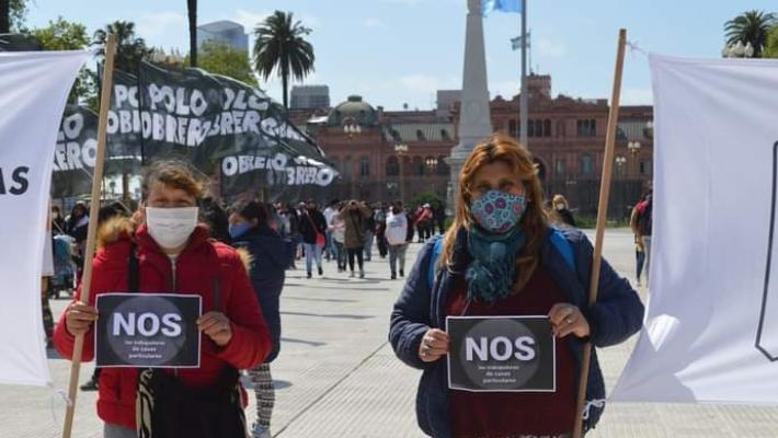 Trabajadoras Domésticas protestan en Argentina por sus derechos