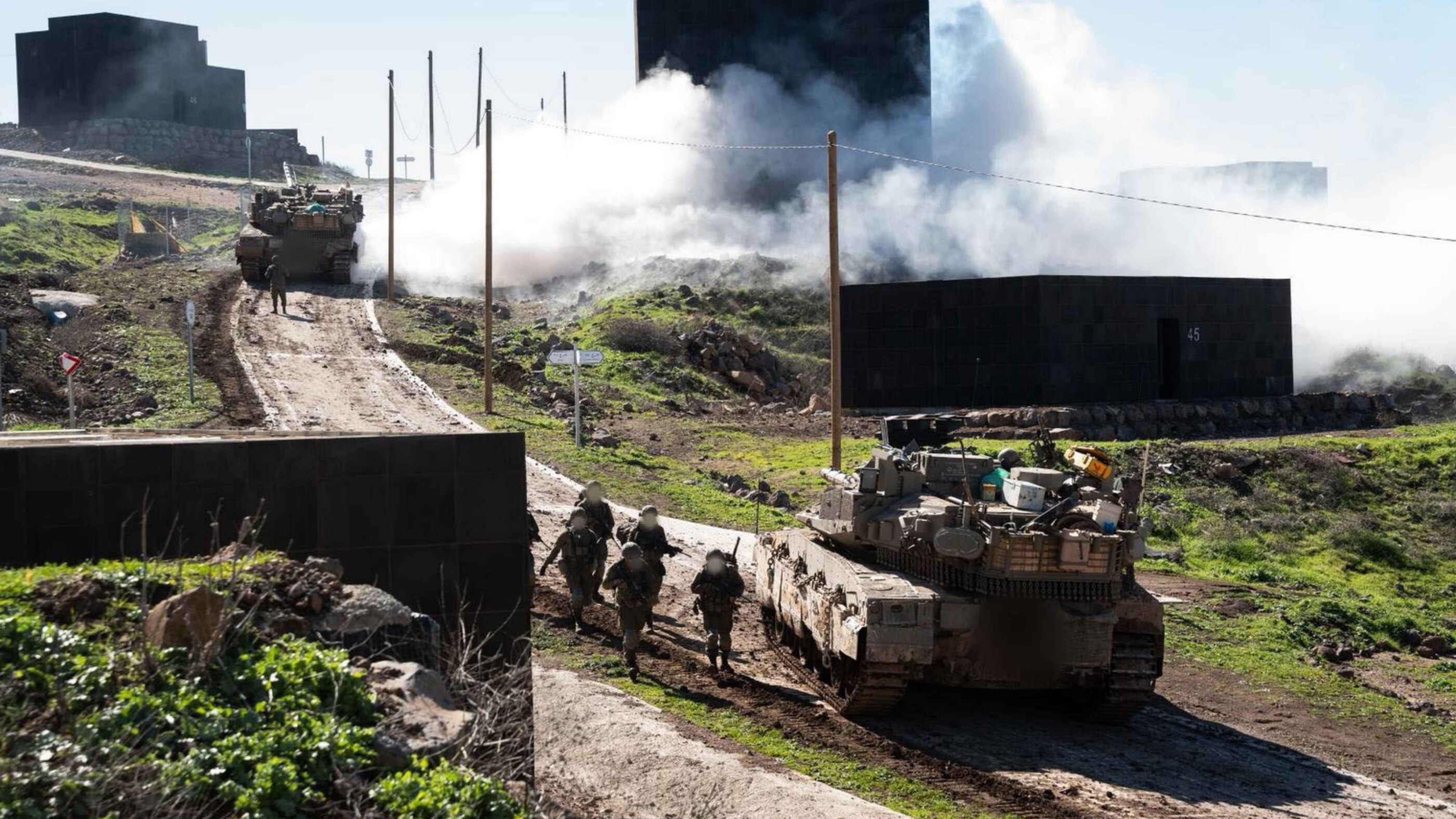 Soldiers from the Israel Defense Forces (IDF) 162nd Division are deployed along the Israeli–Lebanese border as part of Operation Roaring Lion, 21 March 2026.