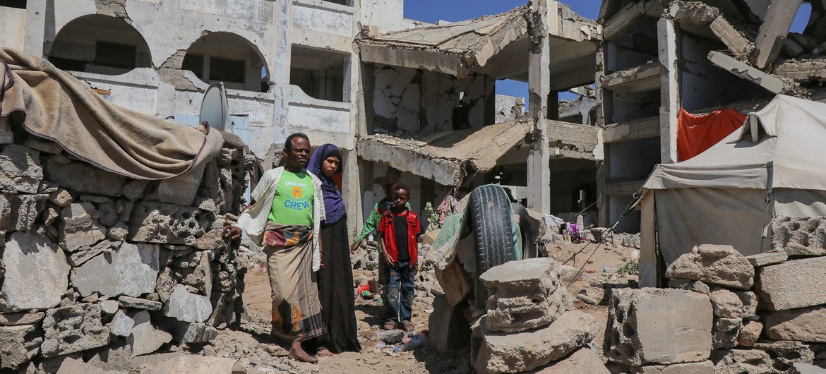 YPN for UNOCHA An internally displaced family living in an IDP settlement in Al-Dhale’e Governorate,...