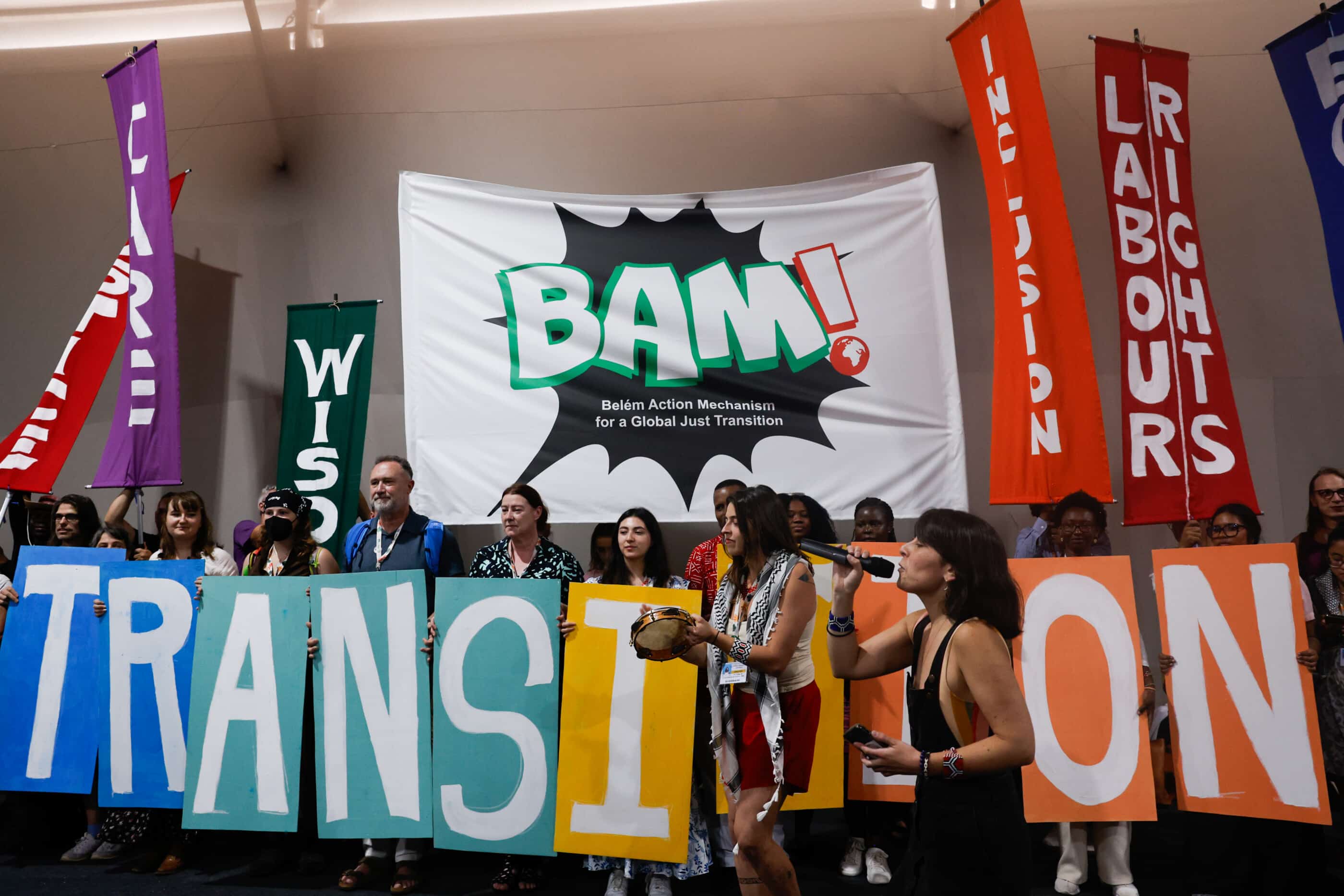 A Rede de Ação Climática (CAN) faz ato em protesto